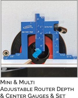 Mini & Multi Adjustable Router Depth & Center Gauges & Set