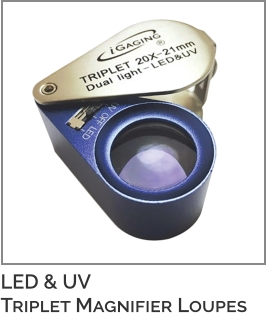 LED & UVTriplet Magnifier Loupes